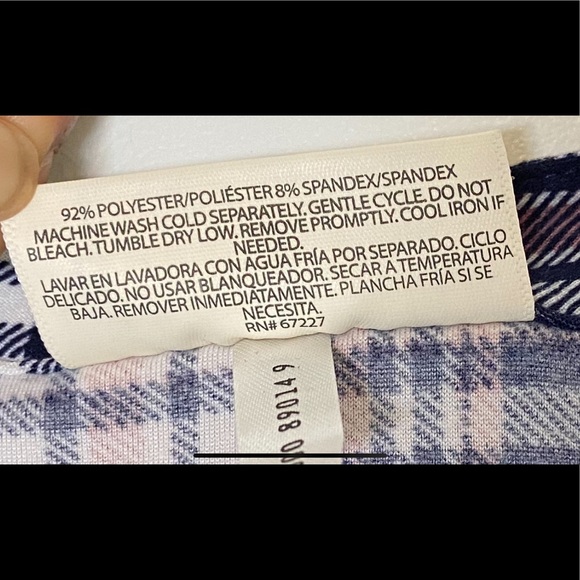 Plaid tie front tunic dress with elastic waist - Picture 10 of 16